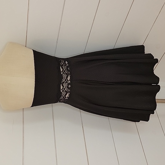 Y2K WILD DAISY medium black mini cocktail dress - Picture 2 of 4